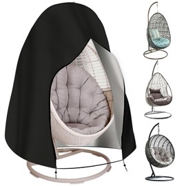 BAIFULAI Hanging Chair Cover, 210D Oxford Fabric Cover for Hanging Chair, Protective Cover for Hanging Chair with Drawstring, Waterproof, Windproof, UV-Resistant Hanging Basket, Swing Chair Cover (190