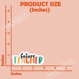 (3Pcs) Future Teacher Sticker, Education Student Teacher Stickers, Waterproof Vinyl Decals Decorate for Books Laptops Phones Water Bottles Tumblers, Gifts for Teachers, Education Students 3 x 1.3 Inch