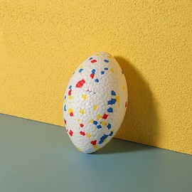 WEEN Dog Toy Ball Intelligent Interactive Soft Pet Powerful Chew Toy for Medium and Large Dogs Fun Outdoor Sports Dog Ball (Bloom Rugby)