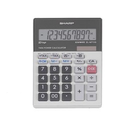 Sharp EL-M711GGY Desktop Calculator 10-Digit Display Glass Design