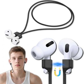 Inesore 1 Pack for AirPods Pro 3 Strap, with AirPod Lanyard Anti-Lost Cord for Sports Anti-Loss Accessories Compatible with AirPods Pro 3/2/1 and AirPods 4/3/2/1 -Black