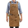 Moslyn Luxury Waxed Canvas Shop Apron Heavy Duty Work Apron