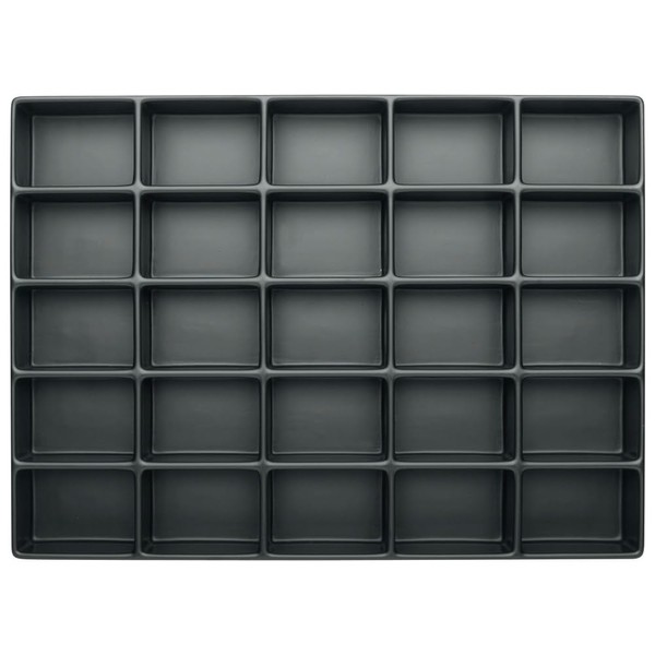 Wetec Deep Drawing Tray 40 mm, ESD, Compartments Pack of