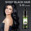 Natural Herbal 250ml Black Hair Color Dye Shampoo Permanent Coloring