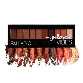 Palladio Eyeland Vibes, Escape to the Tropics, paleta de sombras de ojos de 10 unidades, 5 paletas seleccionadas, looks de día y de noche, pigmento rico, California Sunset