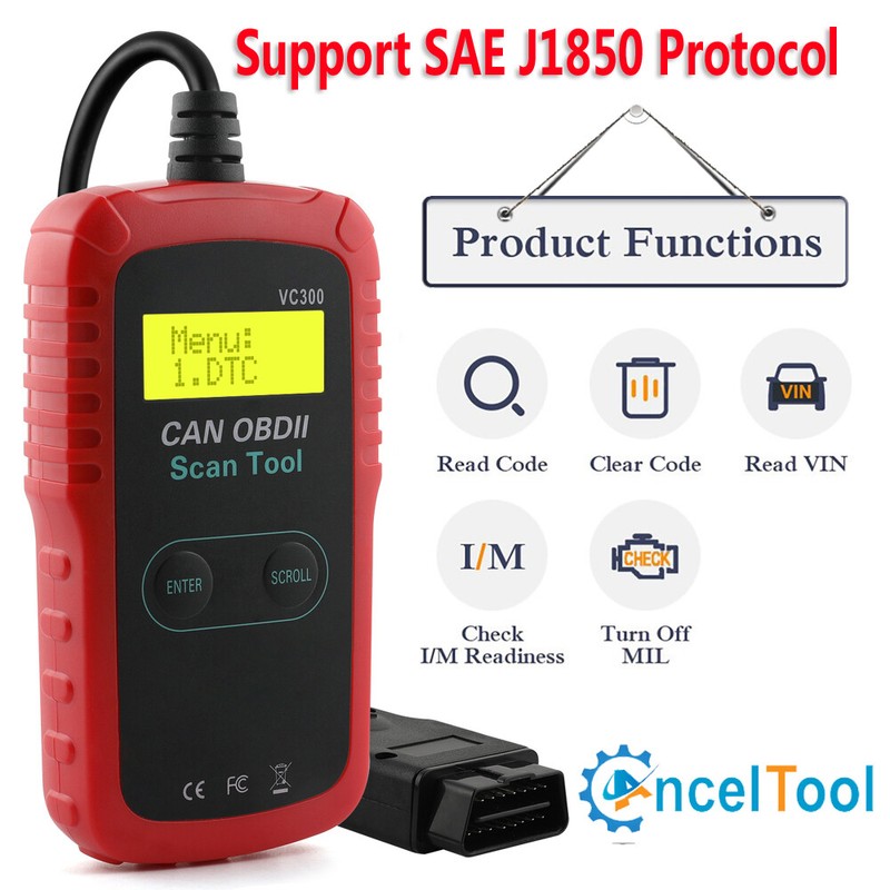 VC300 Check Engine Code Reader OBD2 Scanner with Reset Engine