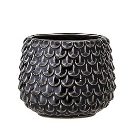 Bloomingville Stoneware Flower Pot Pinecone, Planter, 3,75'', Black