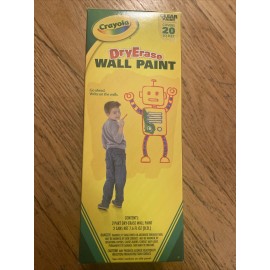 Crayola Dry Erase Wall Clear Paint Draw On The Wall Covers 20 SQ. Feet Z4