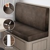 Leather Look RV Dinette Cushion Covers, Stretch Camper Cushion Slipcovers