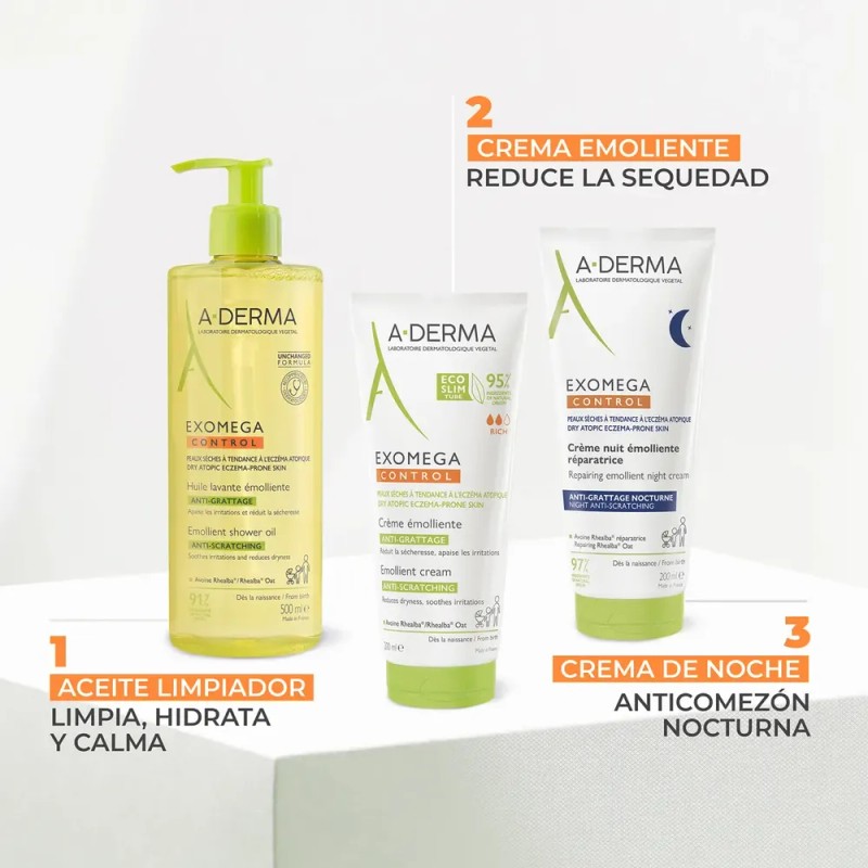 Crema Emoliente Exomega Control A-Derma 200 ml Piel Seca Diario