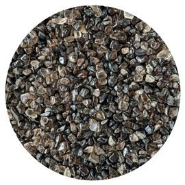 GAF TREASURES 2 oz Lot Natural Semi Tumbled Gemstone Chips, Crushed Mini Crystals, Undrilled Crystal Chips (Smoky Quartz)