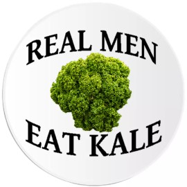 Kiwi Gifts Real Men Eat Kale - 10 Pack Circle Stickers 3 Inch
