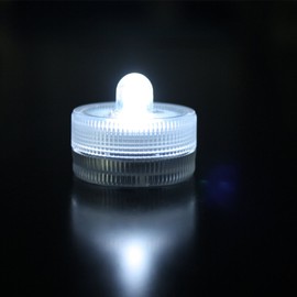 Submersible LED Lights cr2032 Battery Powered Underwater Waterproof LED Tea Light Candles for Events Wedding Centerpieces Vase Floral Xmas Holidays Home Decor Lighting(Pack of 12) (White)