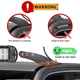 TAOUS Roof 52'' Curved LED Light Bar Mounts Bracket for 2010-2018 Ram 1500 2500 3500