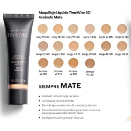 Maquillaje Líquido Timewise 3d Con Acabado Mate Mary Kay