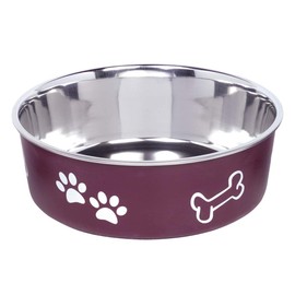 Nobby Fusion Stainless Steel Bowl, Non-Slip, Red, 20 cm, 1.80 Litres, Pack of 1