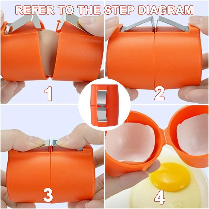 3PCS No Mess Easy Egg Opener - Easy Egg Opener,