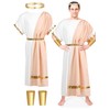 Panitay 4 Pcs Men Greek Costume Set Adult Classic Toga