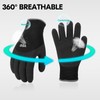 Vgo... 5-Pairs Freezer Winter Work Gloves, Double Lining Rubber Latex