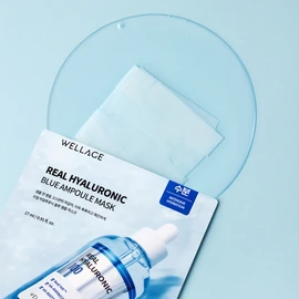 WELLAGE Real Hyaluronic Blue Ampoule Mask Sheet 1ea - WELLAGE Real Hyaluronic Blue Ampoule Mask Sheet 1ea