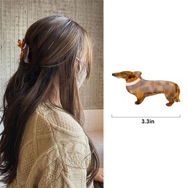 Dachshund Dog Hair Claw Clips, Unique Small Animal Claw Clip for Girls, Acetate Hair Clips for Women, Cute Accessories(Dachshund)