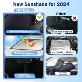 SHAOHAO Compatible with Seat Cupra Formentor/Leon MK4 2020 2021 2022 2023 2024 Sun Visor Silver Coated Fabric Foldable Sun Visor UV and Heat Protection Sun Visor Windscreen