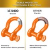Pack of 2 Orange Powder Coated Heaveduty Trailer Shackles 3/4