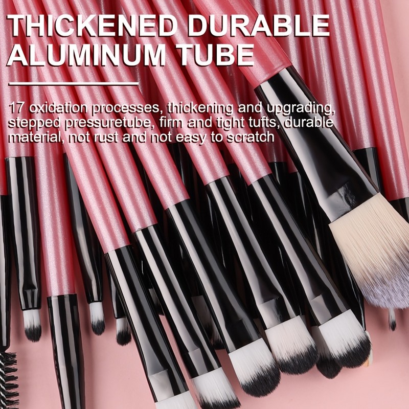 Makeup Brush Set with Soft Bristles for Foundation, Powder, Blush,
