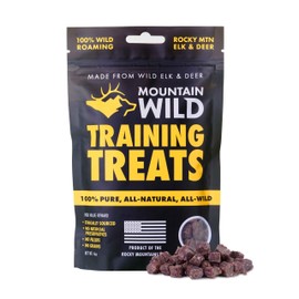 MOUNTAIN WILD Training Treat Nibs for Dogs, Elk & Deer Protein, Rewards for Effective Dog Training, All Natural, No Fillers, No Artificial Preservatives, Dog Training Treats (4 Ounce, 1, Count)
