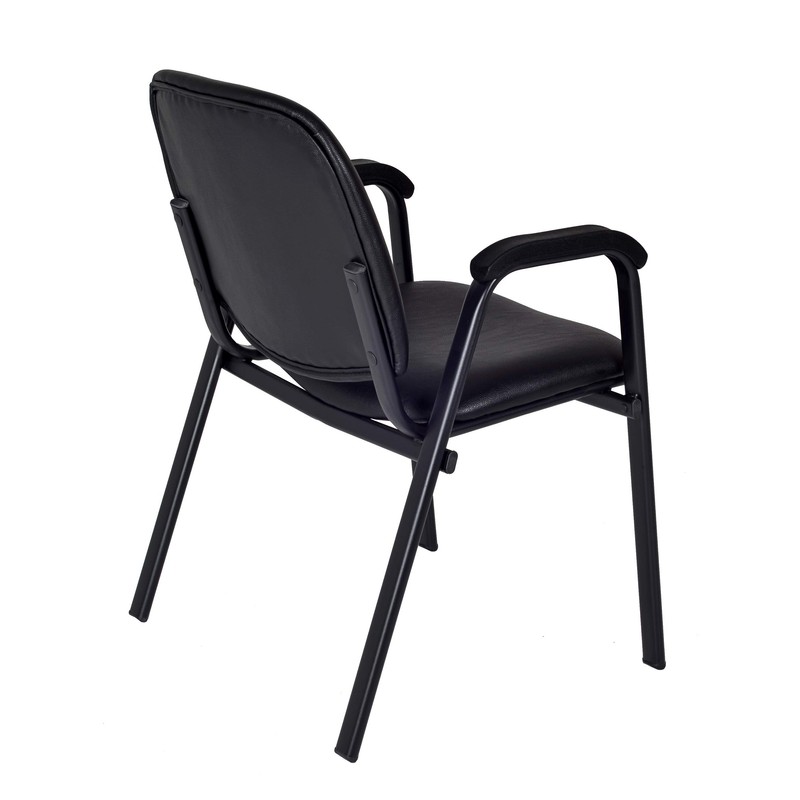 Regency Ace Vinyl Stack Chair, Black