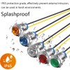Gebildet 5pcs 10mm 230V AC LED Metal Indicator Light Waterproof