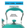 Mainstays Teal 1.8 Liter Stainless Steel Whistling Tea Kettle Turquoise