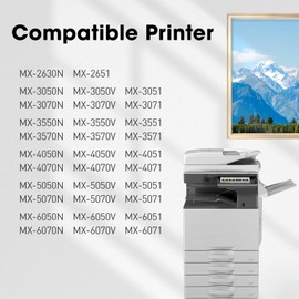 SavFinto MX-61NT MX61NT Toner Cartridge Replacement for 61NTBA 61NTCA 61NTMA 61NTYA for Sharp MX-3071 MX-3070v MX-3051 MX-3050 MX-2651 MX-3570V MX-3070 MX-3550 MX-3050V MX-2630N Printer (BCMY, 4-Pack)
