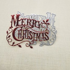 Merry Christmas Holly Leaves Die Cuts，Merry Christmas Holly Leaves Party Festival Invitation Card Cutting Dies Cut Stencils for DIY Scrapbooking Photo Album Decorative Embossing Paper Dies Card
