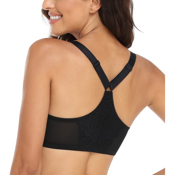 Lemorosy Women's Lace Racerback Front Closure Bra Plus Size Full