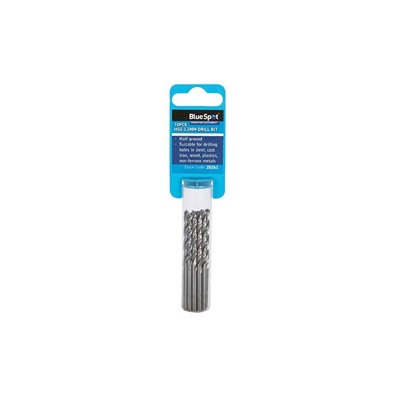Blue Spot 20261 10pce 3.2mm HSS Drill Set