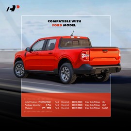 A-Premium Mud Flaps Splash Guards - Compatible with Ford Maverick 2024 2023 2022 - Truck Pickup Front and Rear Mudguards Mudflaps [No Drilling Required] - Set of 4PCS (with Hardware Kit Accessories)