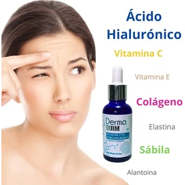 DERMAQUIM - Potente Anti Edad con Ácido Hialurónico, Colágeno, Vitamina C, Vitamina E, Sábila, Elastina y Alantoina. Previene y Reduce Arrugas, Líneas de Expresión y Manchas. Revitaliza y Regenera. Facial Hidratante Neutro