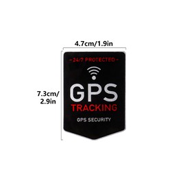 Qaziuy GPS Tracking Pack of 3 GPS Stickers Black Bicycle Sticker Anti-Theft GPS Sticker for Bicycle, Motorcycle and Car Weatherproof, UV-Resistant