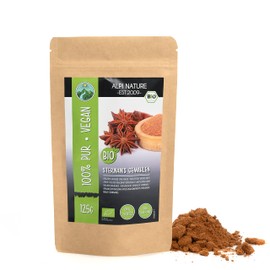 Organic Ground Star Anise (125 g), Organic Star Anise Capsules, Star Anise Powder from Controlled Organic Cultivation, 100% Natural, No Additives, Star Anise Powder, Star Anise