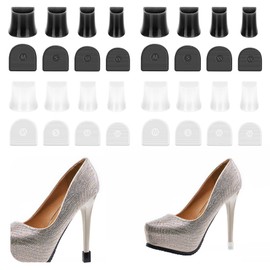 JEVRKAPZ Protectores De Talón 16 Pares De Tapas De Talón Para Tacones Altos, Puntas De Repuesto Para Talón Para Mujeres Que Caminan Sobre La Hierba, Cubiertas De Talón Antideslizantes Para Tacón Alto,