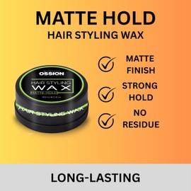 Morfose Ossion Hair Styling Wax 150ml- Shine Look, Edge Control for Men & Women, Developed by Barbers - Hair Wax, Hair Powder, Pomade & Clay for Styling (150 ml, Matte Hold)