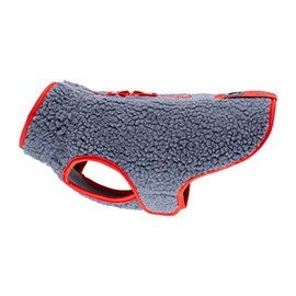 RC Pet Products Tundra Fleece Dog Coat, Cold Weather Dog Jacket, Size 18, Dark Grey/Goji Berry