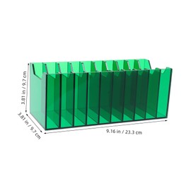 SHINEOFI Classroom Phone Storage Organizer Slot Acrylic Cell Phone Holder for Office and Meeting Green Enhance Productivity with Visibility Stable Base