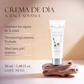 MARIE D'ARGAN Set de 2 Piezas Science Advance Crema Facial De Día de 50 ml Y Contorno De Ojos de 20 ml, Antiarrugas, Hidratante, Reafirmante, Elastina