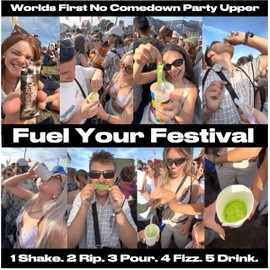 12 Joss Shots Lemon & Lime - Fizzing Sherbety Party Energy & Mood Boosters - Legal Upper With No Comedown - 50mg Caffeine + Taurine + L-Theanine + B-Vitamins + Amino Acids + Endorphin Precursors