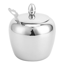 Stainless Steel Sugar Bowl, 304 Stainless Steel Unbreakable Sugar Bowl with Lip, Easy Salt Pepper Bowl, Practical for Home Cafe