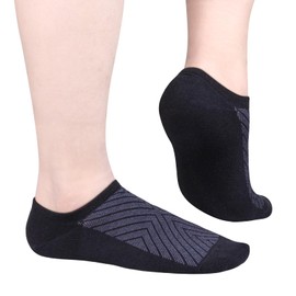 OUYJIA Bamboo No Show Trainer Socks For Men 9-12, Breathable Anti Odor Low Cut Black Bamboo Everyday Casual Athletic Invisible Socks, 6 Pairs