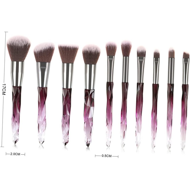 Ipetboom Juego De 10 Brochas De Maquillaje Con Cerdas Blancas