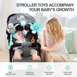 Koty Baby Stroller Arch Toy,Baby Crib Mobile Musical Toys, Car Seat Elephant